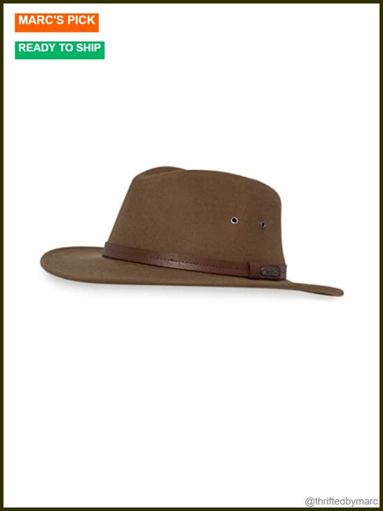 100% Wool Felt Fedora Sun Hat with UPF 50+ Water Repellent 3\